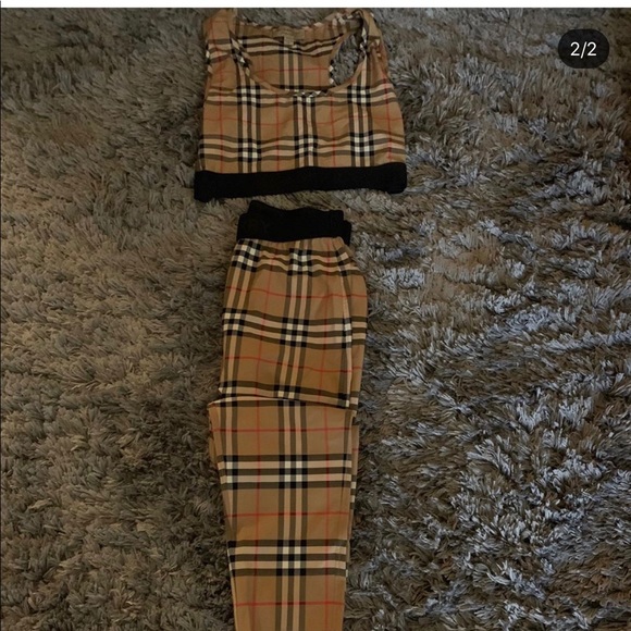burberry two piece set